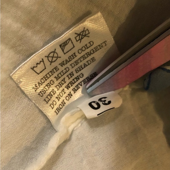 Olivia James The Label Blue White Floral Tiered Ruffle Maxi Dress Size S - Picture 7 of 7